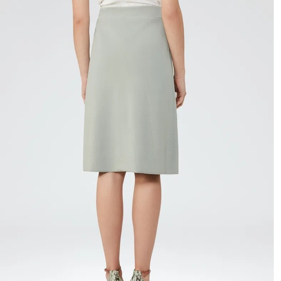Reiss Bridgette Knitted A-Line Skirt Pepermint-Green Size 2 - Picture 4 of 11